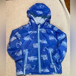 ⭐️4/$20 Cat & Jack Blue Construction Print Kids Rain Jacket